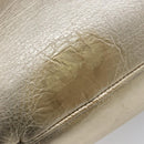Miu Miu Hand Bag Leather Champagne Gold Gold Tone Auth 167627V-9