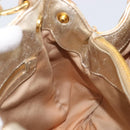 Miu Miu Hand Bag Leather Champagne Gold Gold Tone Auth 167627V-20