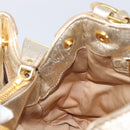 Miu Miu Hand Bag Leather Champagne Gold Gold Tone Auth 167627V-21