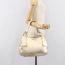 Miu Miu Hand Bag Leather Champagne Gold Gold Tone Auth 167627V-27