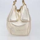 Miu Miu Hand Bag Leather Champagne Gold Gold Tone Auth 167627V-3