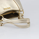 Miu Miu Hand Bag Leather Champagne Gold Gold Tone Auth 167627V-7