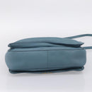Miu Miu Hand Bag Leather 2way Blue Gold Tone Auth 167628V-5