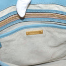 Miu Miu Hand Bag Leather 2way Blue Gold Tone Auth 167628V-21