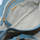 Miu Miu Hand Bag Leather 2way Blue Gold Tone Auth 167628V-24