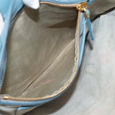 Miu Miu Hand Bag Leather 2way Blue Gold Tone Auth 167628V-27