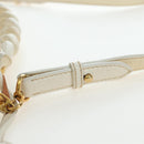 Miu Miu Matelasse Hand Bag Leather 2way White Gold Tone Auth 167629V-22