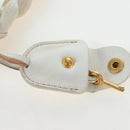 Miu Miu Matelasse Hand Bag Leather 2way White Gold Tone Auth 167629V-25