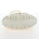Miu Miu Matelasse Hand Bag Leather 2way White Gold Tone Auth 167629V-7