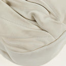Miu Miu Matelasse Hand Bag Leather 2way White Gold Tone Auth 167629V-28