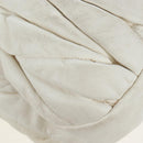 Miu Miu Matelasse Hand Bag Leather 2way White Gold Tone Auth 167629V-30