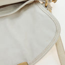 Miu Miu Matelasse Hand Bag Leather 2way White Gold Tone Auth 167629V-37