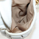Miu Miu Matelasse Hand Bag Leather 2way White Gold Tone Auth 167629V-41