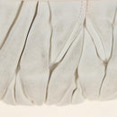 Miu Miu Matelasse Hand Bag Leather 2way White Gold Tone Auth 167629V-3