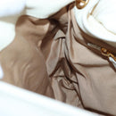 Miu Miu Matelasse Hand Bag Leather 2way White Gold Tone Auth 167629V-44
