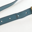 Miu Miu Mew Lady Shoulder Bag Leather Light Blue Gold Auth 167635M-9