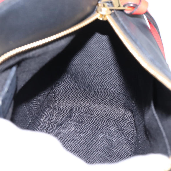 LOEWE Puzzle Bag Small Hand Bag Leather Black Gold Tone Auth 167637M