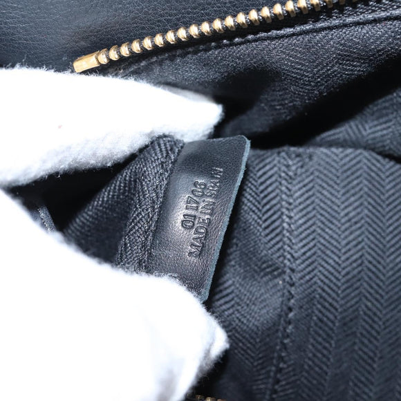LOEWE Puzzle Bag Small Hand Bag Leather Black Gold Tone Auth 167637M