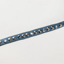 Miu Miu Shoulder Bag Leather Light Blue Silver Auth 167638A-8