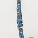 Miu Miu Shoulder Bag Leather Light Blue Silver Auth 167638A-9