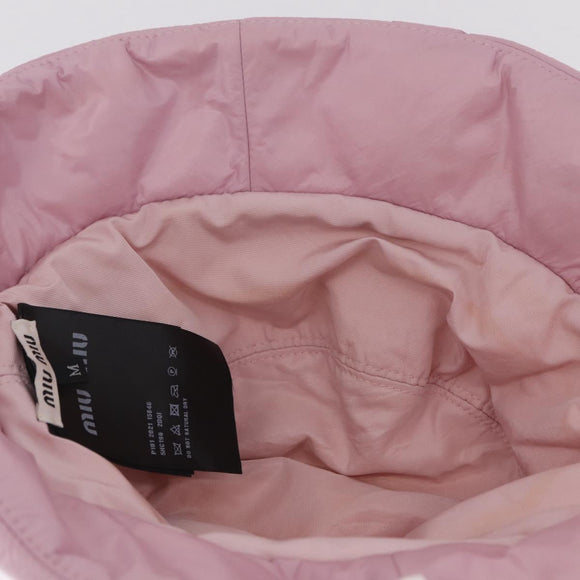 Miu Miu Bucket Hat Nylon M Pink Auth 167639M