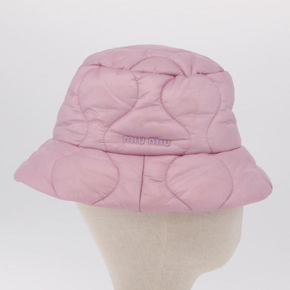 Miu Miu Bucket Hat Nylon M Pink Auth 167639M