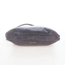 Miu Miu Charm Nappa Hand Bag Leather 2way Purple Gold Auth 167641M-14
