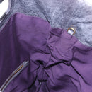 Miu Miu Charm Nappa Hand Bag Leather 2way Purple Gold Auth 167641M-26