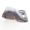 Miu Miu Charm Nappa Hand Bag Leather 2way Purple Gold Auth 167641M-5