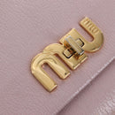 Miu Miu Hand Bag Leather Pink Gold Auth 167642-17