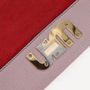 Miu Miu Hand Bag Leather Pink Gold Auth 167642-19