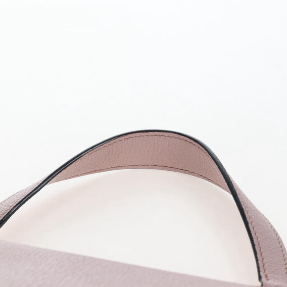 Miu Miu Hand Bag Leather Pink Gold Auth 167642