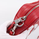Miu Miu Shoulder Bag Leather Sequins Red Silver Auth 167643A-10