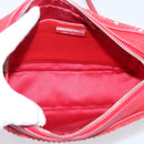 Miu Miu Shoulder Bag Leather Sequins Red Silver Auth 167643A-11