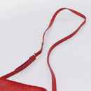 Miu Miu Shoulder Bag Leather Sequins Red Silver Auth 167643A-8