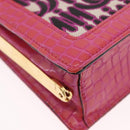 Miu Miu Hand Bag Canvas 2way Pink Gold Auth 167644A-20