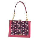 Miu Miu Hand Bag Canvas 2way Pink Gold Auth 167644A-13