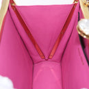 Miu Miu Hand Bag Canvas 2way Pink Gold Auth 167644A-26