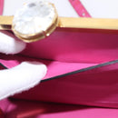 Miu Miu Hand Bag Canvas 2way Pink Gold Auth 167644A-27
