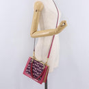 Miu Miu Hand Bag Canvas 2way Pink Gold Auth 167644A-28