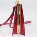 Miu Miu Hand Bag Canvas 2way Pink Gold Auth 167644A-3