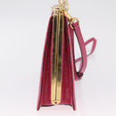 Miu Miu Hand Bag Canvas 2way Pink Gold Auth 167644A-4