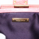 Miu Miu Matelasse Shoulder Bag Leather Pink Gold Auth 167645A-25