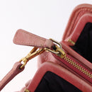 Miu Miu Matelasse Shoulder Bag Leather Pink Gold Auth 167645A-31