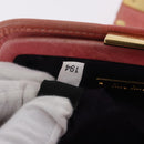 Miu Miu Matelasse Shoulder Bag Leather Pink Gold Auth 167645A-12