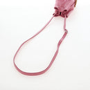 Miu Miu Shoulder Bag Raffia Leather Pink Silver Auth 167646M-7