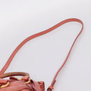 Miu Miu Hand Bag Leather 2way Pink Gold Tone Auth 167647M-16