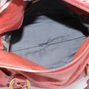 Miu Miu Hand Bag Leather 2way Pink Gold Tone Auth 167647M-10