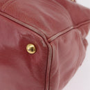 Miu Miu Hand Bag Leather 2way Pink Gold Auth 167648A-22
