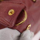 Miu Miu Hand Bag Leather 2way Pink Gold Auth 167648A-10